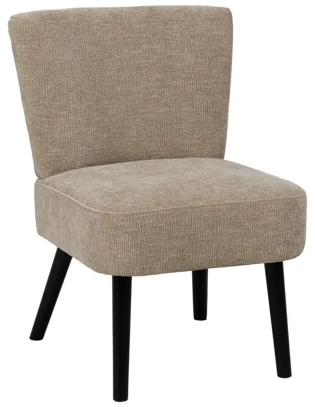 Fotoliu bej cu tapițerie din chenille – Ixia