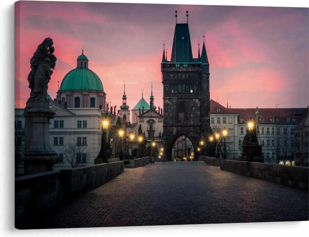 Tablou - Pe podul lui Carol,Praga (70x50 cm)