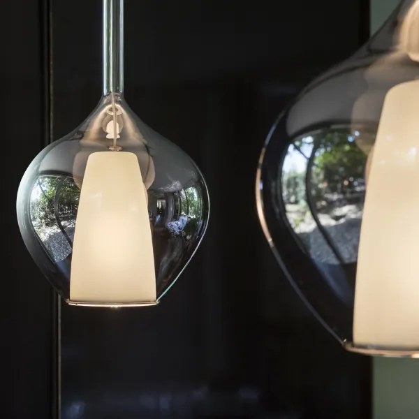 Ideal Lux - Pendul pe cablu KALIQUE 1xE27/42W/230V Ø 18 cm, fumuriu-negru