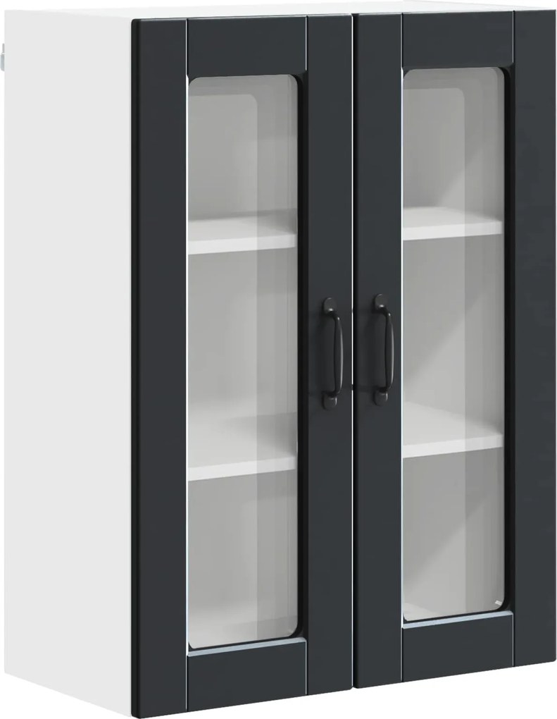 vidaXL Dulap de bucătărie cu raft Negru 60 x 31 x 80 cm Lemn compozit