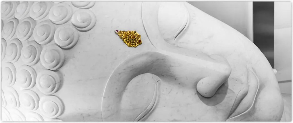 Tablou - Buddha alb (120x50 cm)