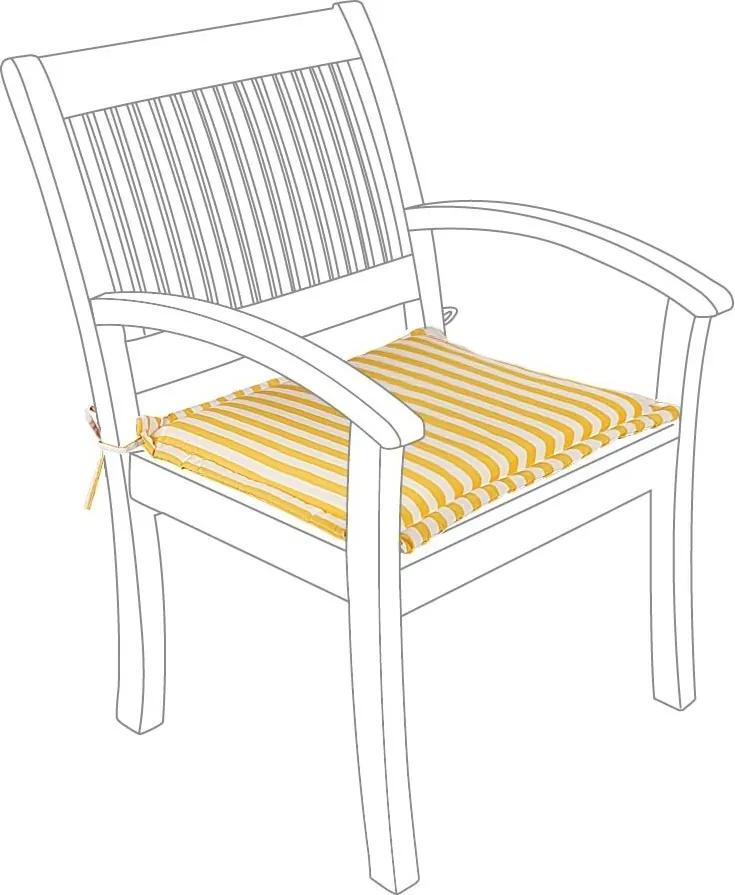 Perna pentru scaun din textil galben 77 cm x 51 cm x 4 h