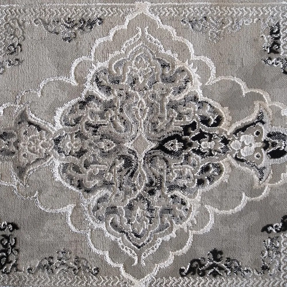 Covor negru elegant în stil vintage Lăţime: 80 cm | Lungime: 150 cm