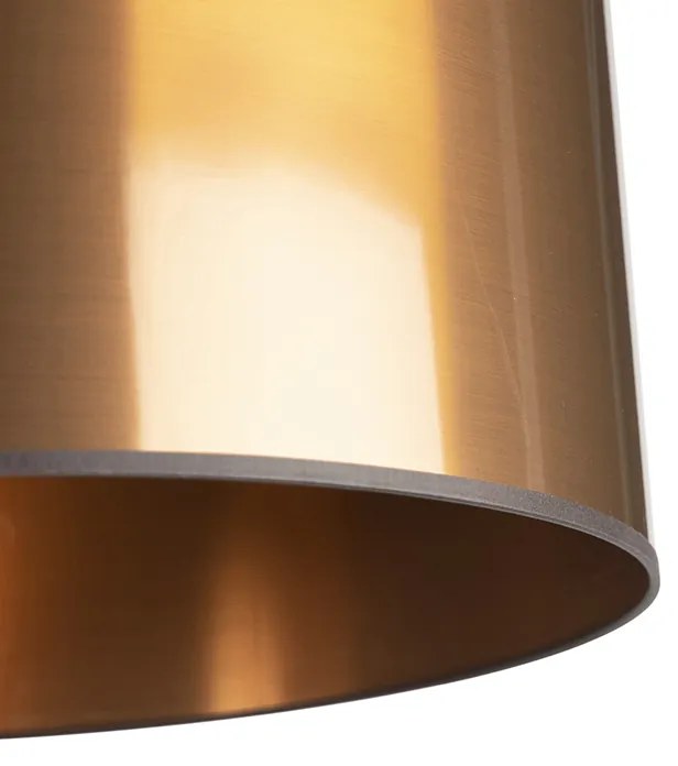 Lampă cu arc din oțel cu abajur din cupru 50 cm - XXL
