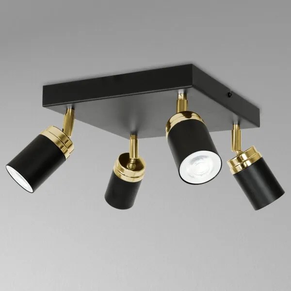 Spot RENO 4xGU10/60W/230V negru/auriu