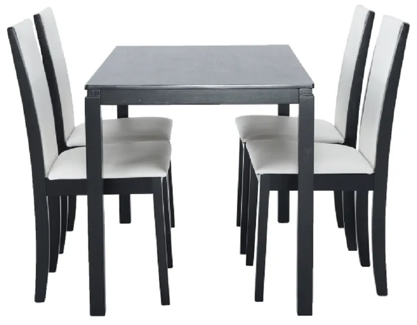 Set cină, wenge/piele eco, VENIS NEW 1+4