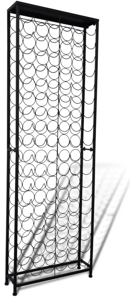 241598 vidaXL Suport sticle de vin pentru 108 sticle, metal