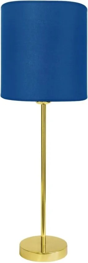 Lampa de masa din alama cu abajur albastru Sofis