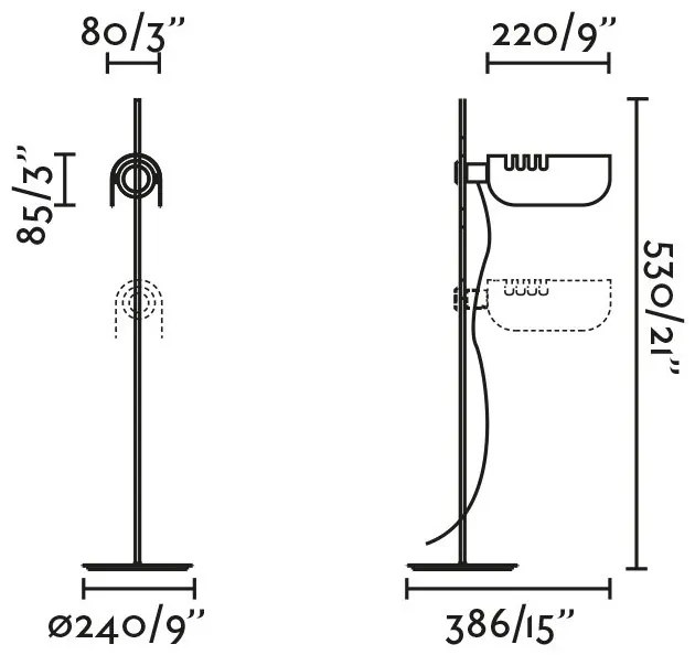 Veioza metal stil retro cu abajur ajustabil MARTINICA negru, blue