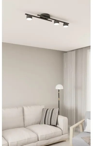 Plafonieră FRAGMENT 3xGX53/12W/230V negru