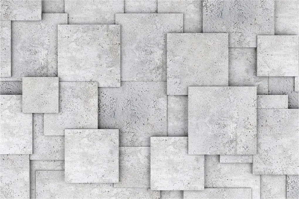 Tablou - Abstracție cu faianță de beton (90x60 cm)