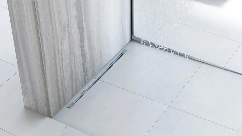Profil de panta cadita de dus stanga Gri Periat 120cm, Rea