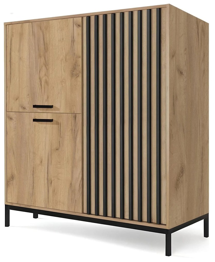 Dulap Lamello KM2 (stejar craft + negru). 1092414