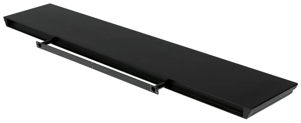 Etajeră de perete P-026, negru mat, 120 cm