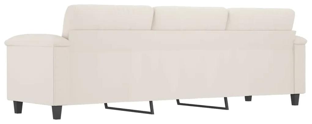 Canapea cu 3 locuri, bej, 210 cm, tesatura microfibra Bej, 240 x 77 x 80 cm