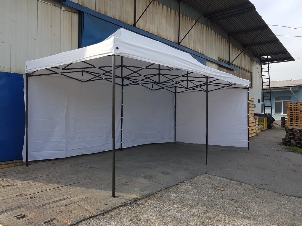 Cort pavilion pliabil 3x6 alb SQ