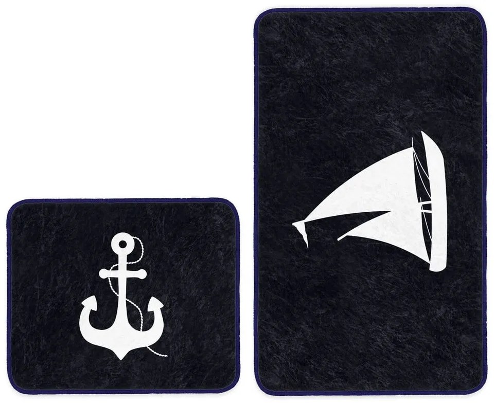 Covorașe de baie albastru-închis 2 buc. 60x100 cm – Mila Home