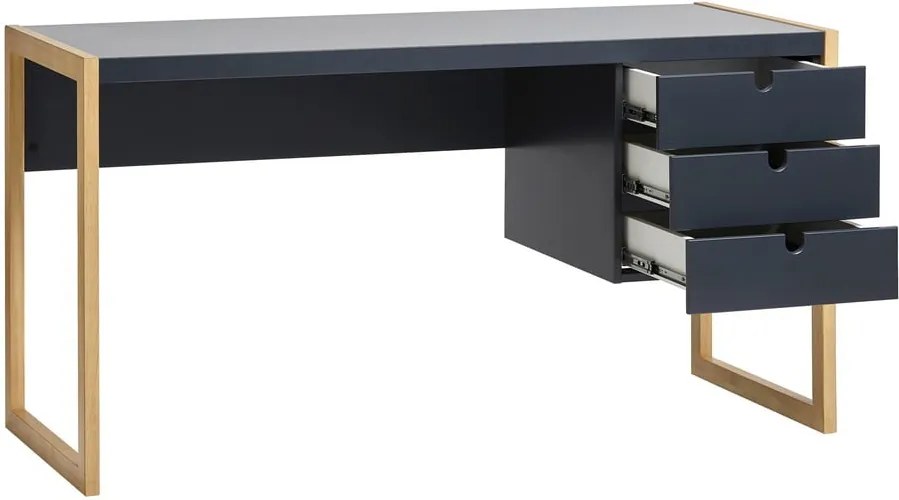 Birou Marckeric Square, 140 x 75 cm, gri antracit