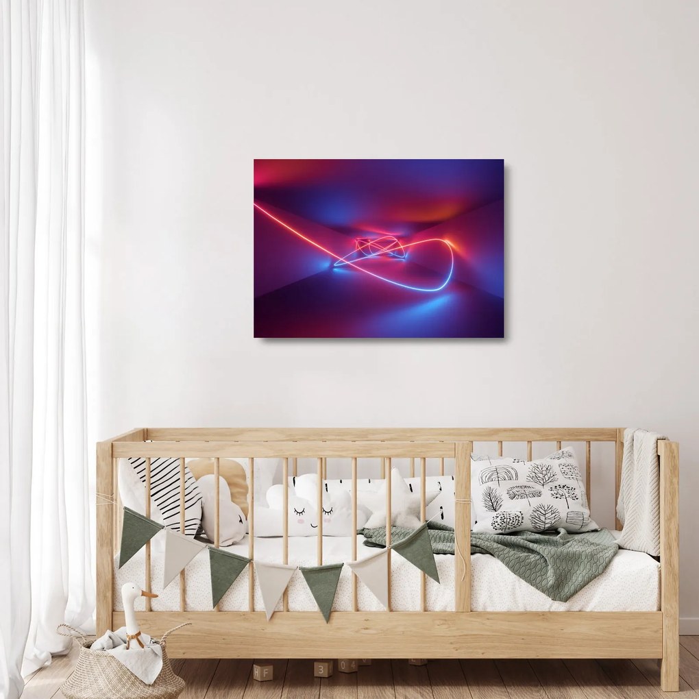 Tablou pe sticlă cu abstracție modernă (70x50 cm)