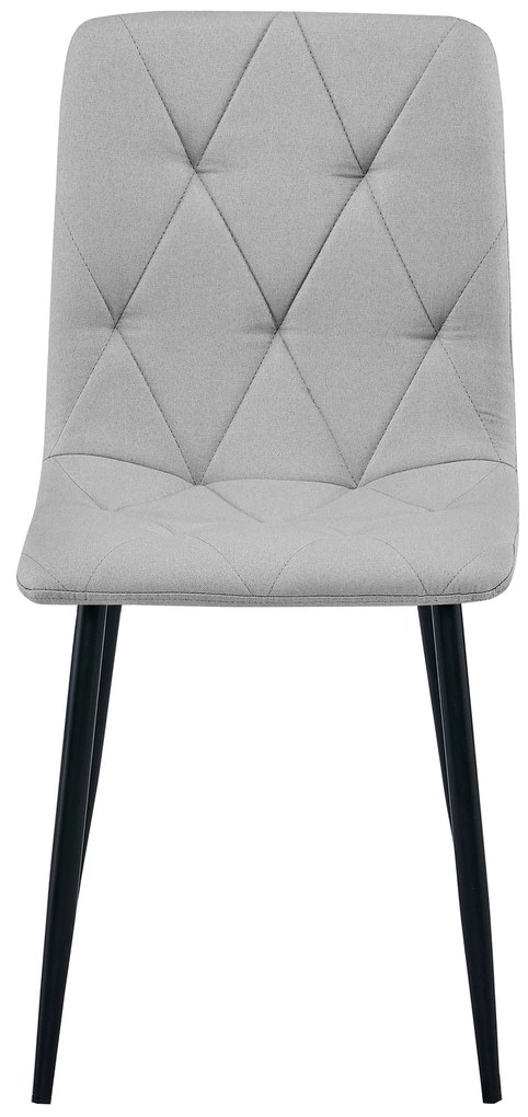 Scaun dining LIBRA gri deschis cu picioare negre