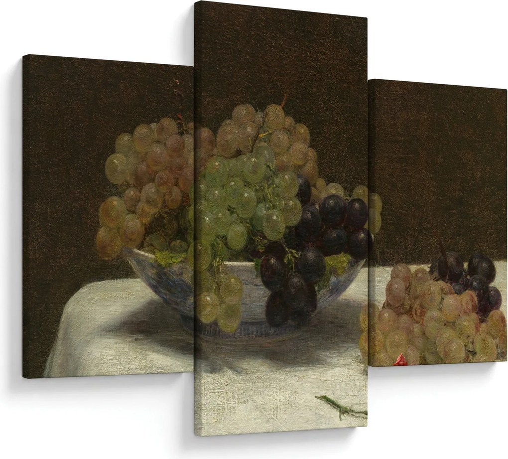 Tablou - Henri Fantin-Latour, Still Life with Grapes and a Carnation, reproducere (90x60 cm)