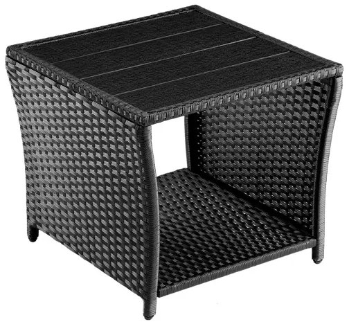 Deuba Masa din ratan Vedis 45x45x40cm - neagra