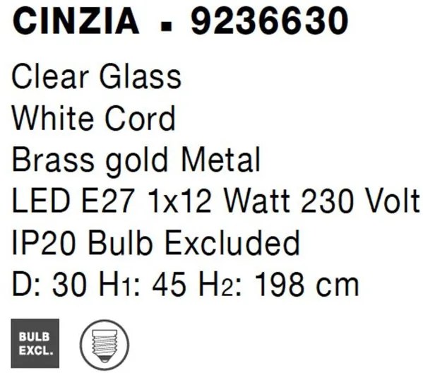 Lustra, Pendul design modern CINZIA 30cm