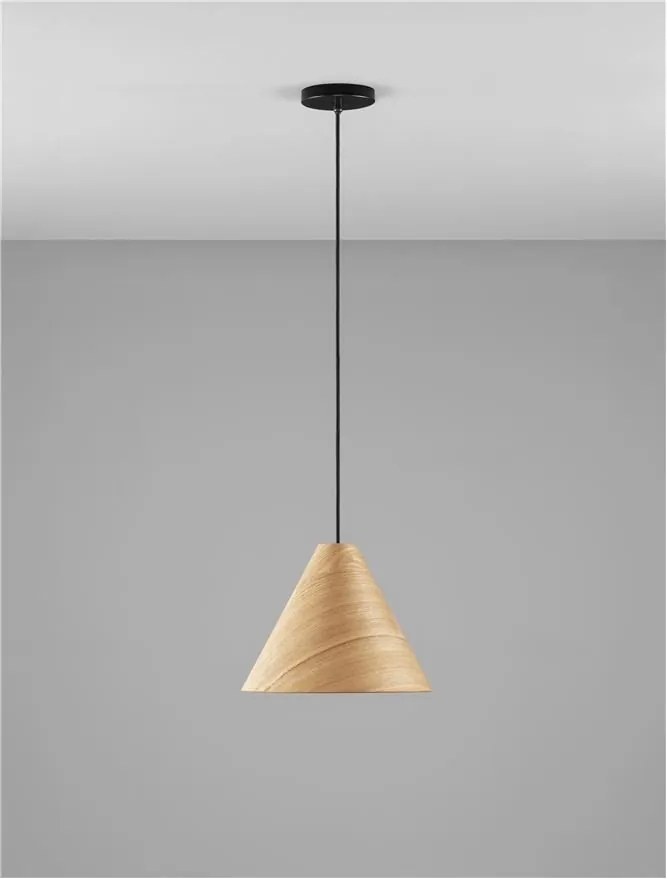 Lustra/Pendul lemn natural, ELYSIAN, D 30cm