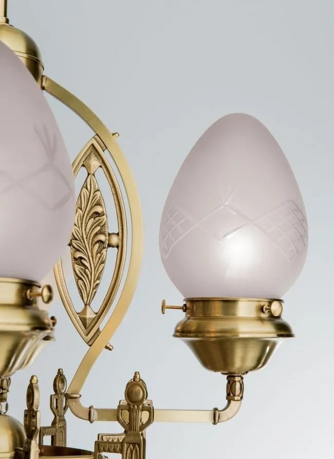 Candelabru cu 17 brate, elegant design LUX Budapest, bronz LU 1440/4+8+4+1 bronze/376 klar-matt OR