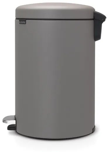 Coș de gunoi cu pedală Brabantia NewIcon 20L, Beton Mineral Gri 1001091