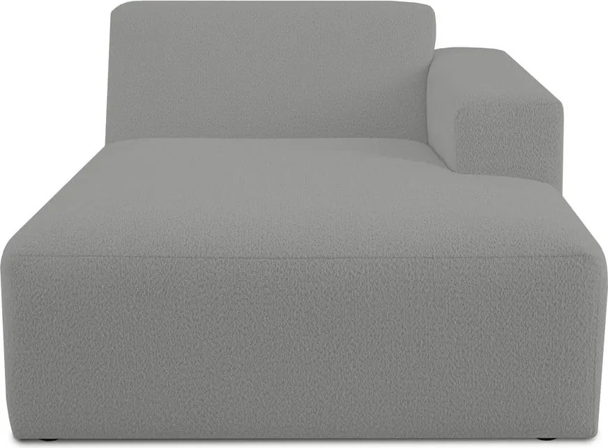 Modul pentru canapea gri cu tapițerie din stofă bouclé (cu colț pe partea dreaptă) Roxy – Scandic