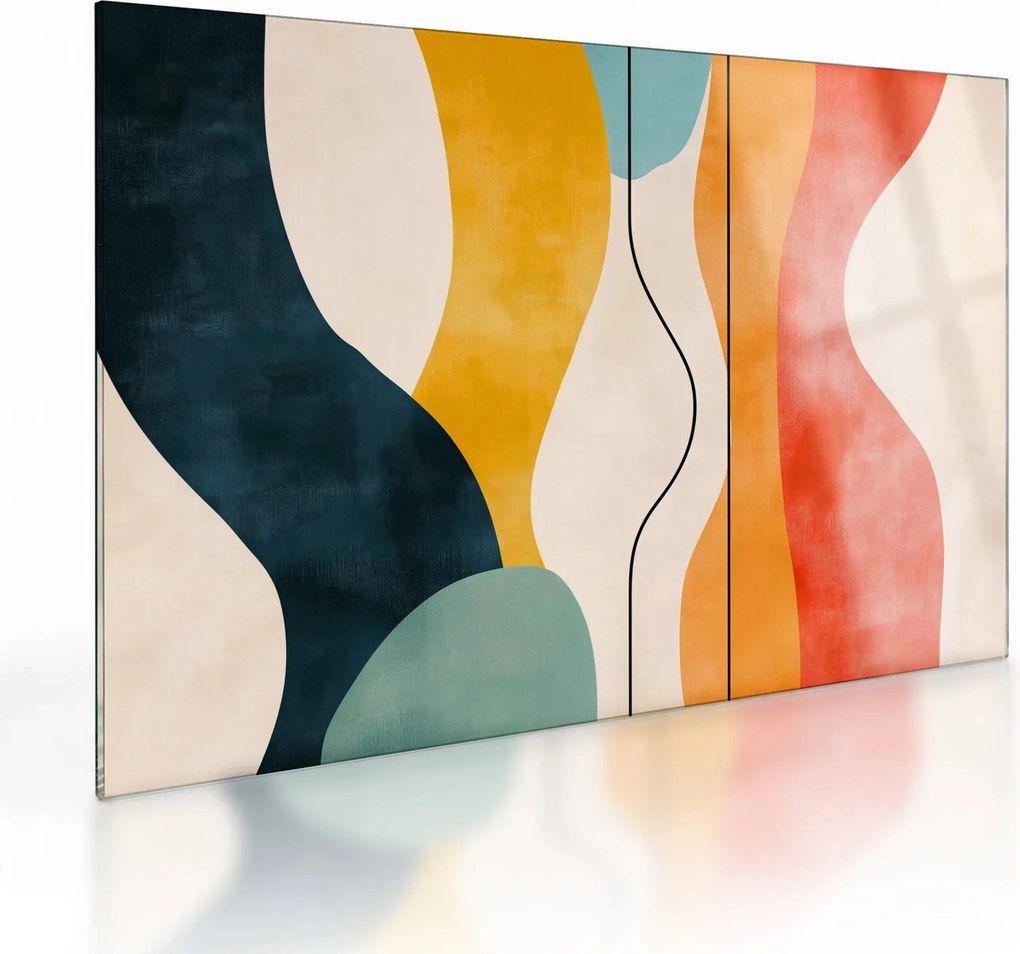 Tablou pe sticlă - Ilustrație colorată minimalistă II. (70x50 cm)