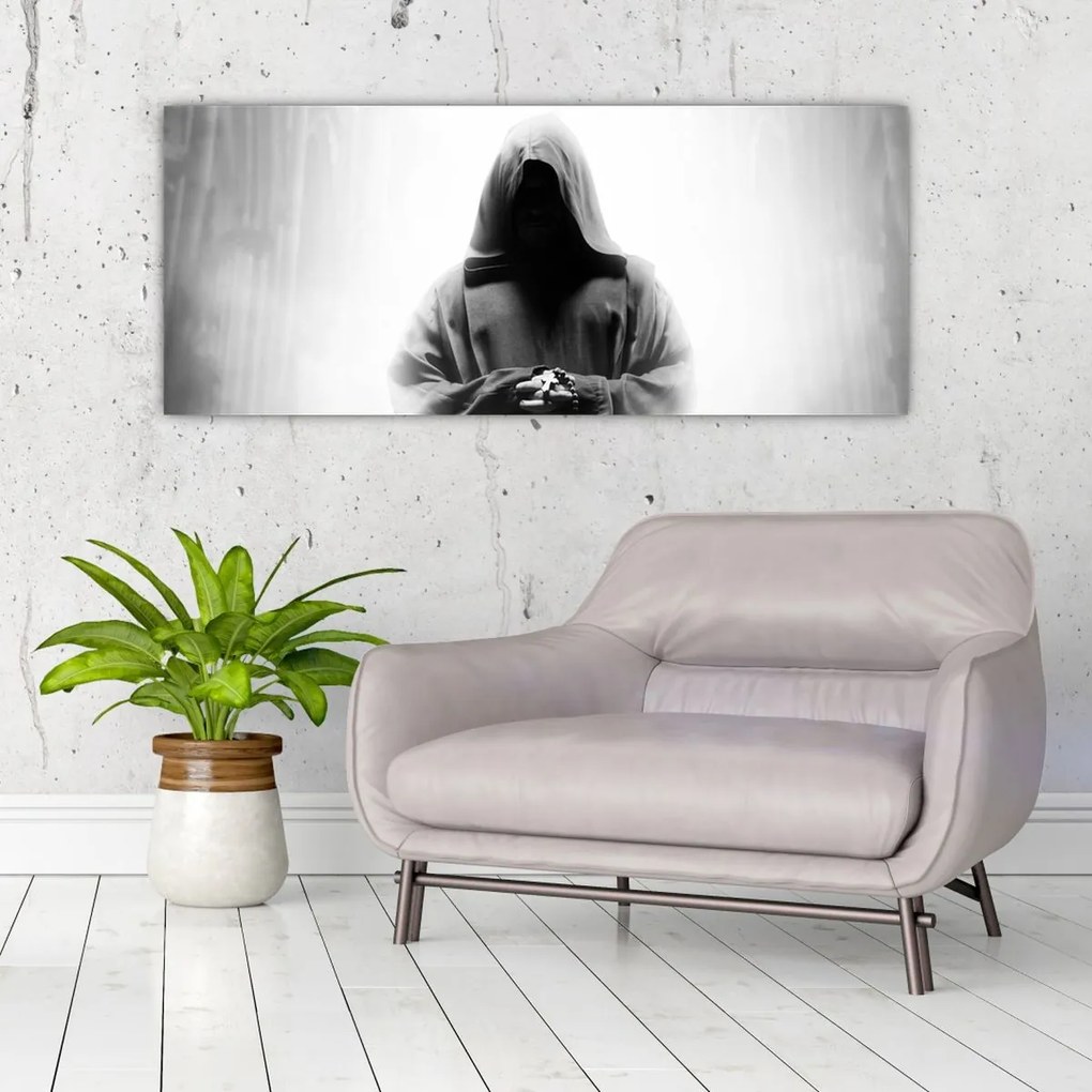 Tablou - Un călugăr într-o mănăstire (120x50 cm)
