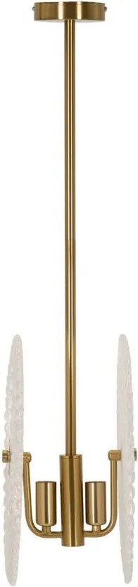 Lustră aurie cu abajur din sticlă Glass – Mauro Ferretti