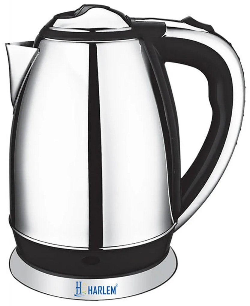 Fierbator electric din inox Harlem® H-32 Kettle , capacitate 1,5 litri, pentru acasa si la birou, protectie supraincalzire, cana electrica, Gri