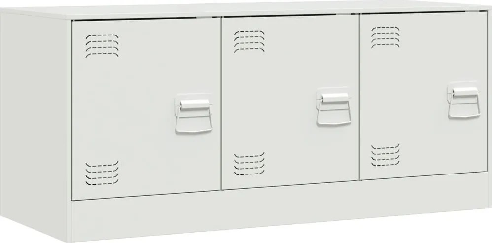 vidaXL Comodă TV, alb, 99x39x44 cm, oțel