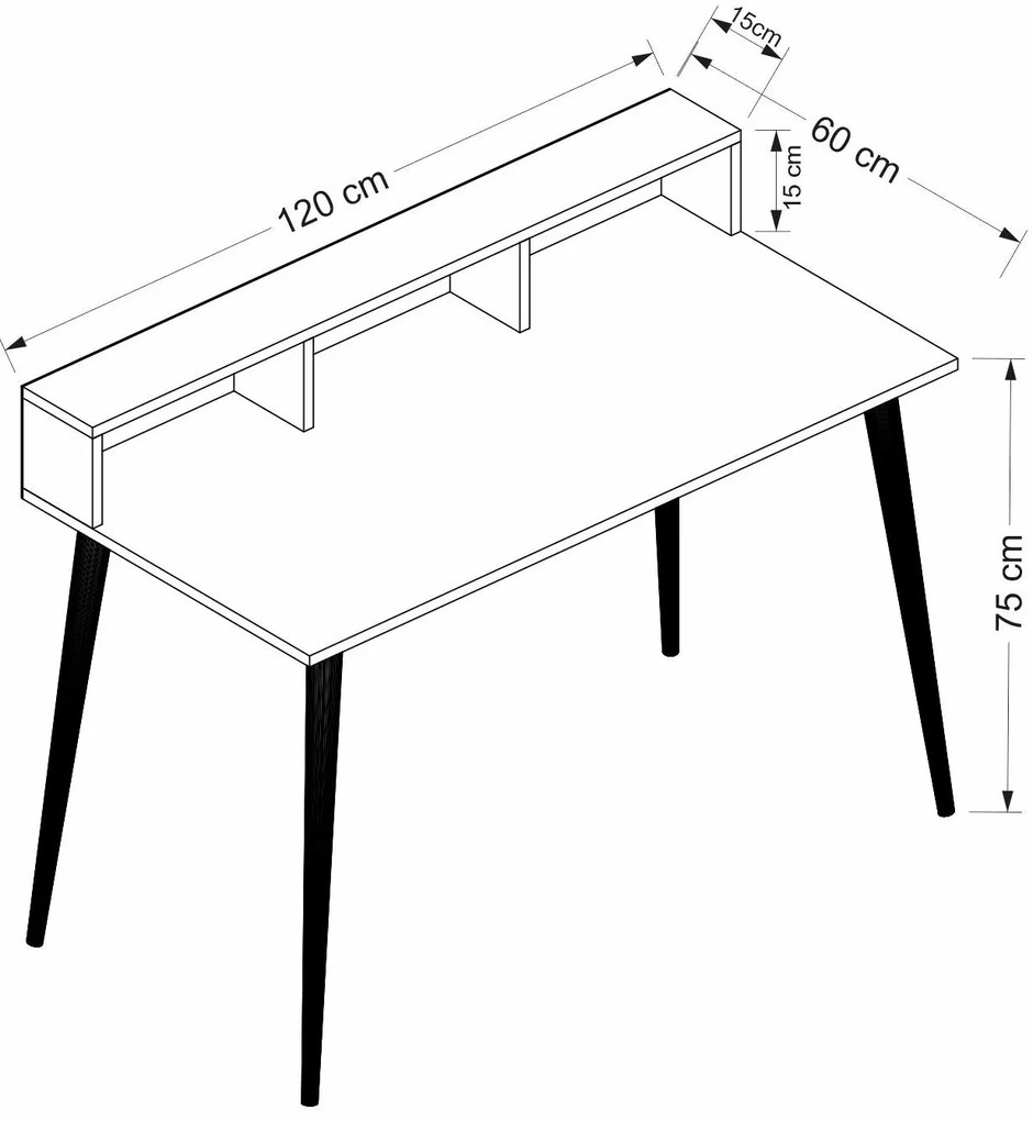 Masă PC Ronasotta 2 (alb + Lemn). 1106634