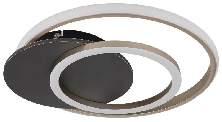 Plafoniera LED design circular JULIO negru/gri