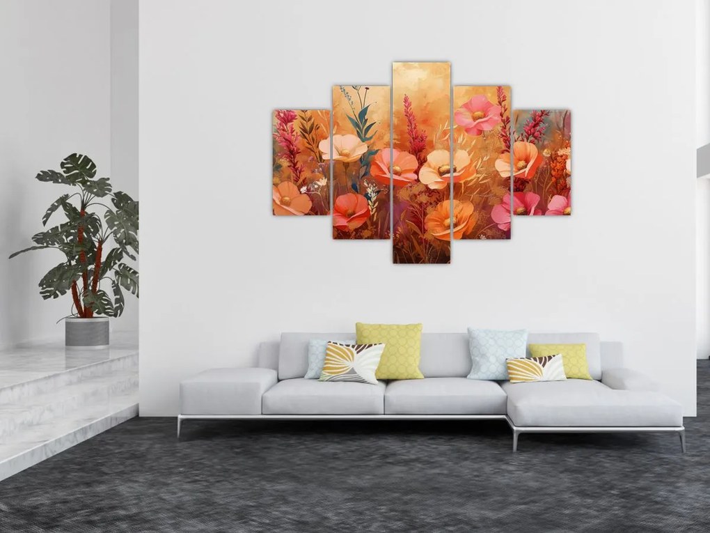 Tablou - Flori de pajiște, pictură (150x105 cm)