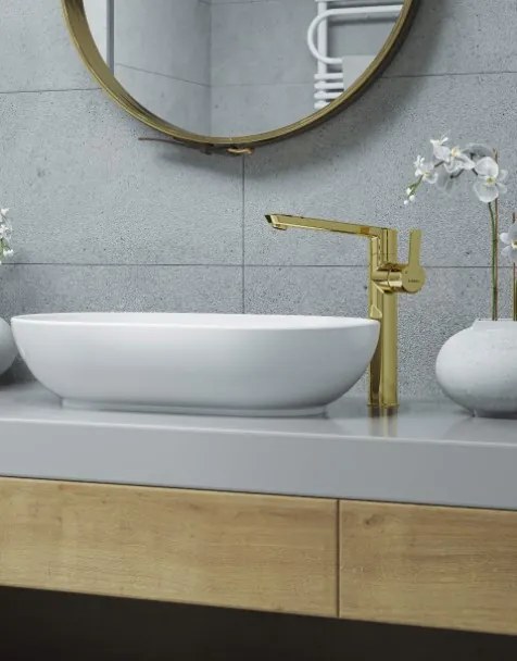 Arnika Gold Baterie lavoar inalta finisaj auriu Deante BQA_Z20K