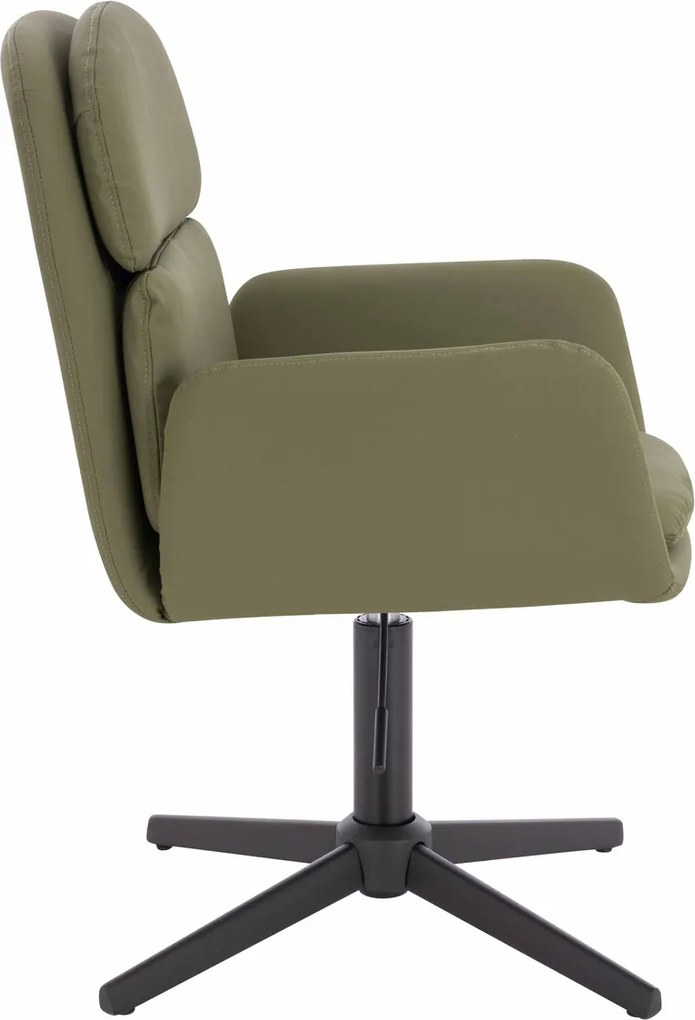 HR480CROSS Scaun Khaki Piele Ecologica Premium Soft cu Bază Neagră