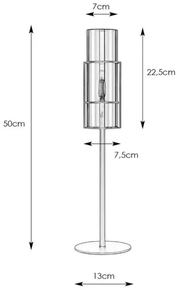 Lampă de masă TUBO 1xE14/40W/230V 50 cm negru Markslöjd 108559