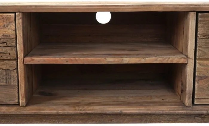 Comoda TV, natur, din lemn de pin reciclat, Rustin