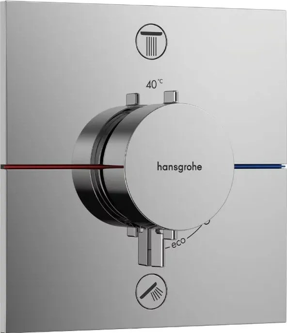 Baterie dus termostatata incastrata Hansgrohe ShowerSelect Comfort E 2 functii