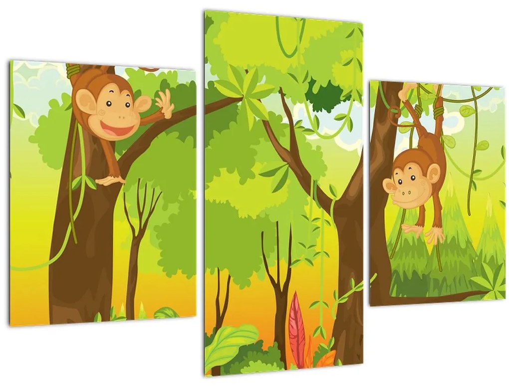 Tablou - Maimuțe (90x60 cm)