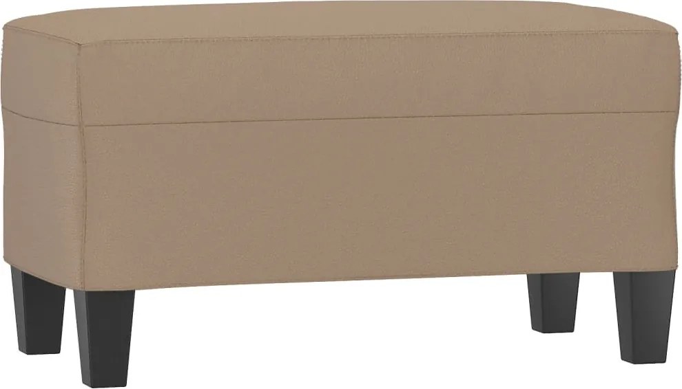 vidaXL Bancă, cappuccino, 70x35x41 cm, piele ecologică