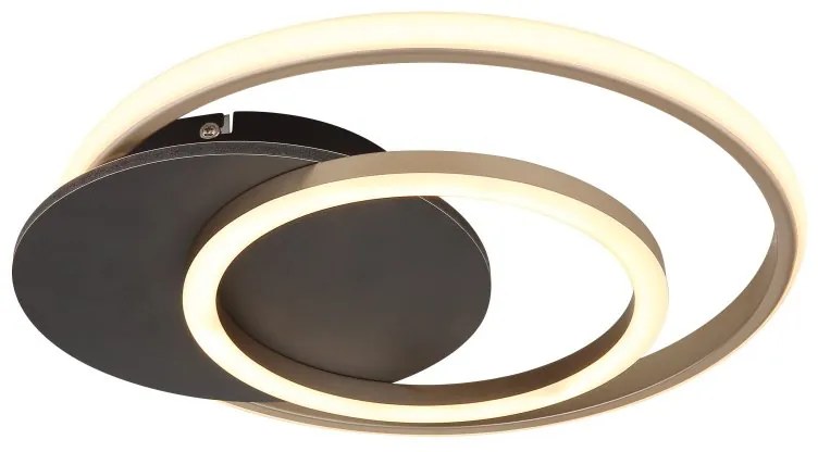 Plafoniera LED design circular JULIO negru/gri