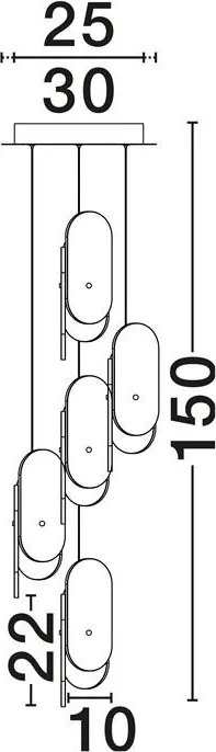 Lustra LED suspendata design decorativ LUCIEN 2700K