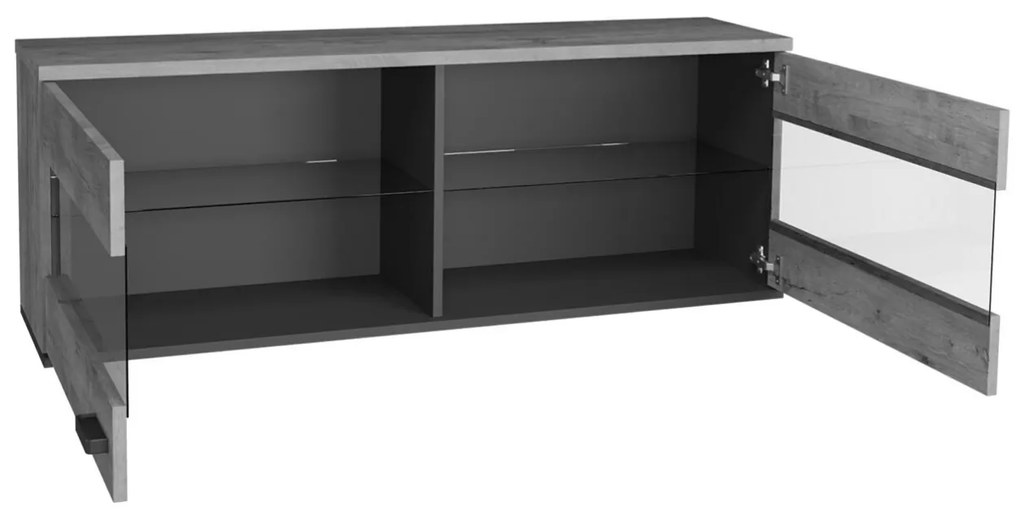 Vitrină suspendată Joyce J9 (stejar lefkas + negru). 606330
