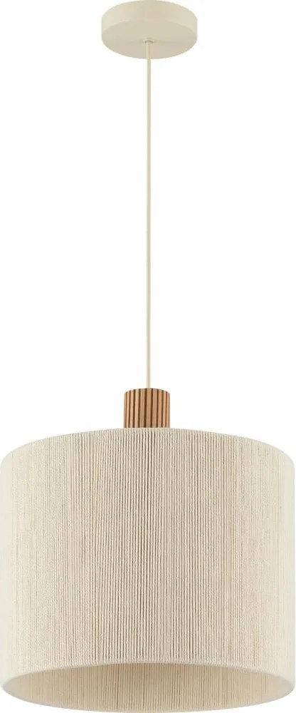 Brilliant - Lustră suspendată pe cablu ARLO 1xE27/20W/230V Ø 35 cm crem